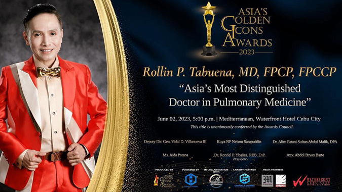 Asia's Golden Icon Awards 2023 Rollin Tabuena 